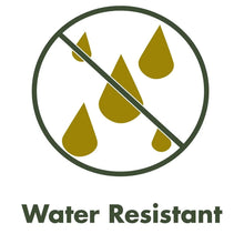 Water-resistant symbol with crossed wet drops on a white background