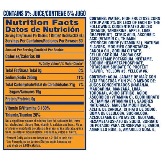 Sunny D, Tangy Original, 11.3 fl oz, 30-Count