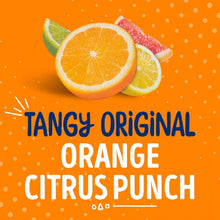 Tangy Original orange citrus punch text with orange and lime fruit slices