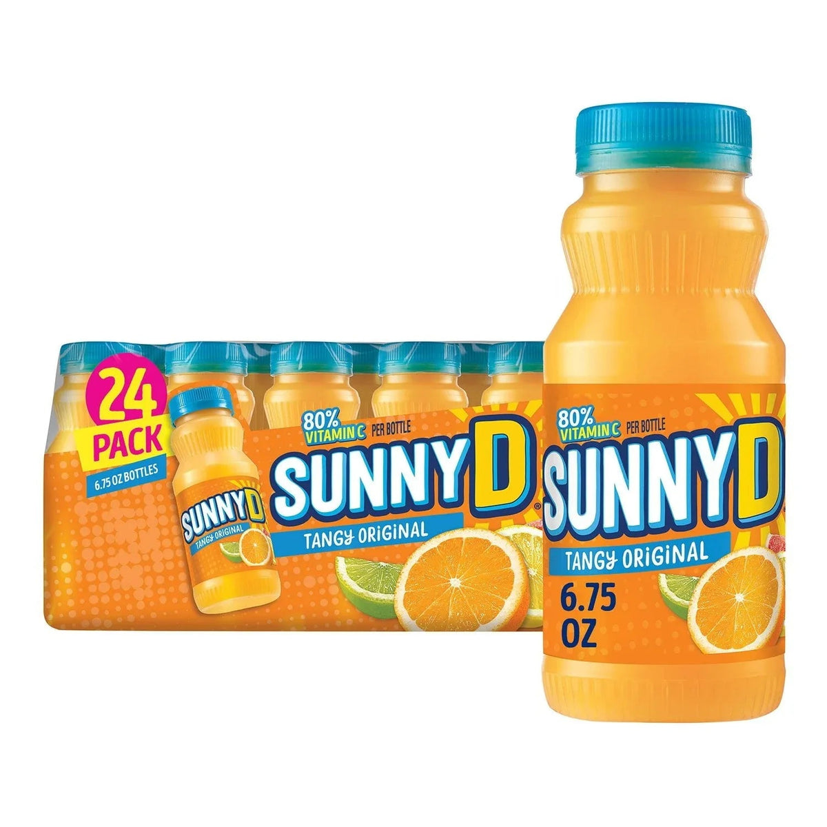 SunnyD Tangy Original Orange Flavored Citrus Punch, 6.75 fl. oz., 24 pk.