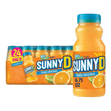 SunnyD Tangy Original orange citrus punch bottle and 24-pack, 6.75 oz