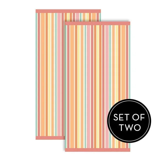 Member's Mark 2-Pack Adult Sand-Friendly Beach Towels, 40" x 72"