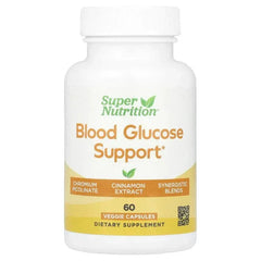 Super Nutrition, Blood Glucose Support with Chromium Picolinate, Cinnamon, Fenugreek, and Grape Extracts, 60 Veggie Capsules - USA MEGA SHOP