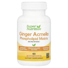 Ginger Acmella Phospholipid Matrix supplement bottle, 60 veggie capsules