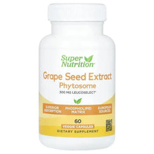 Grape seed phytosome veggie capsule supplement bottle, 300 mg, 60 count