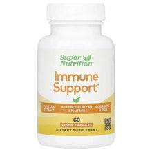 Super Nutrition immune support supplement bottle with 60 veggie capsules front label