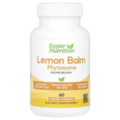 Super Nutrition, Lemon Balm Phytosome with Sunflower Lecithin, 200 mg, 60 Veggie Capsules
