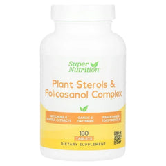 Super Nutrition, Plant Sterols & Policosanol Complex with Folate, Guggul Extract, Soy Germ Extract, and Oat Bran, 180 Tablets