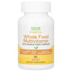 Super Nutrition, SimplyOne®, Whole Food Multivitamin with Vitamin A, C, Minerals, and Enzymes, 90 Tablets
