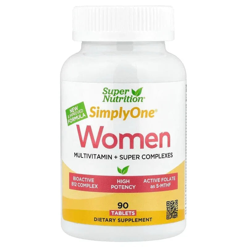 Super Nutrition, Simply OneÂ®, Women Multivitamin + Super Complexes, 90 Tablets - USA MEGA SHOP