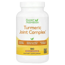 Turmeric Joint Complex supplement bottle with 180 veggie capsules front label