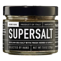 SuperSalt by Side Gig, Premium Sicilian Sea Salt Blend, 3 Pack, 15.6 oz. Total