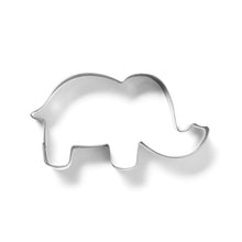 Elephant cookie cutter in silver metal, detailed side profile