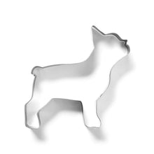 French bulldog cookie cutter, metal outline shaped like a standing Frenchie
