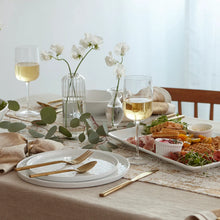 White coupe salad plate in a table setting