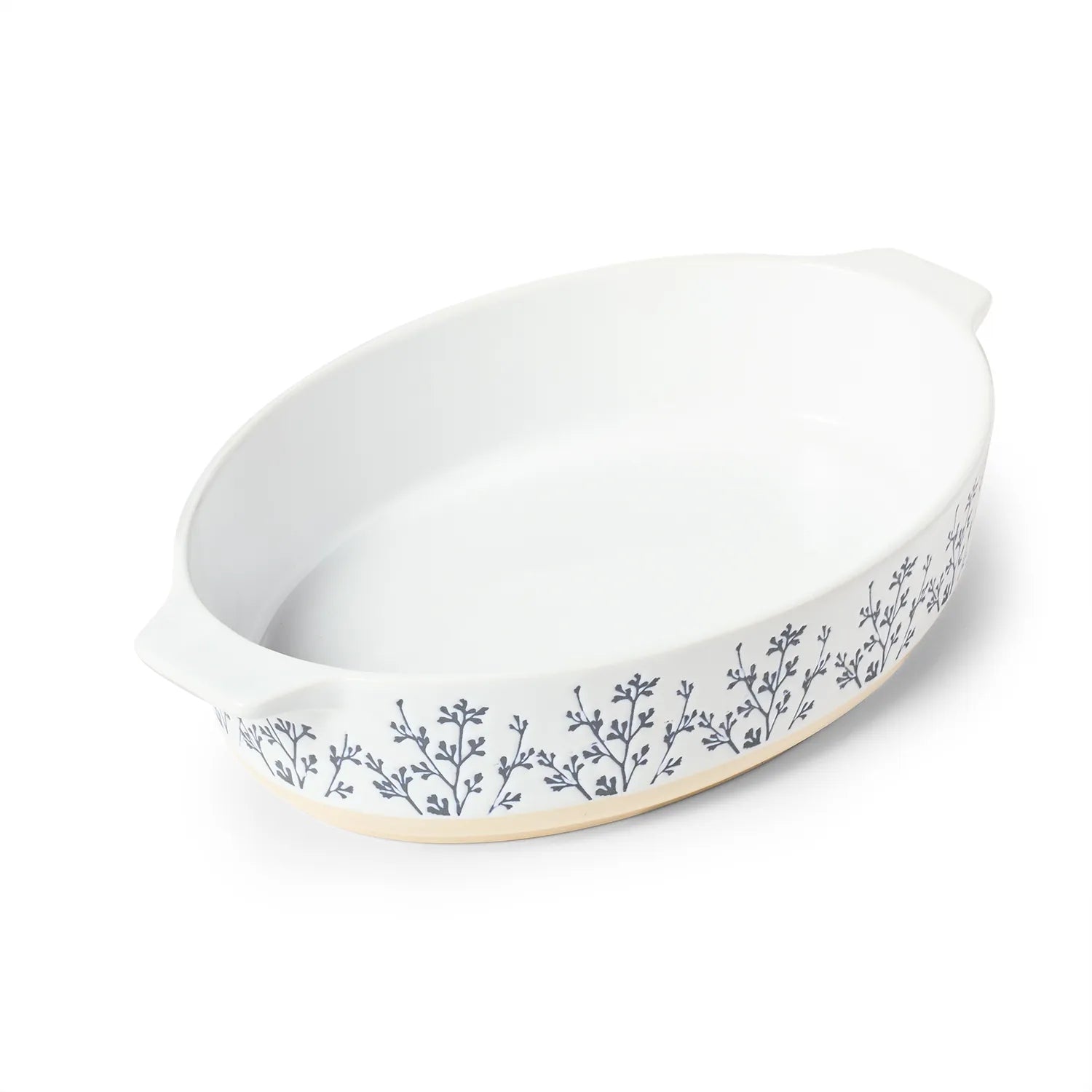 Sur La Table Floral Oval Baker, 3.4 qt.