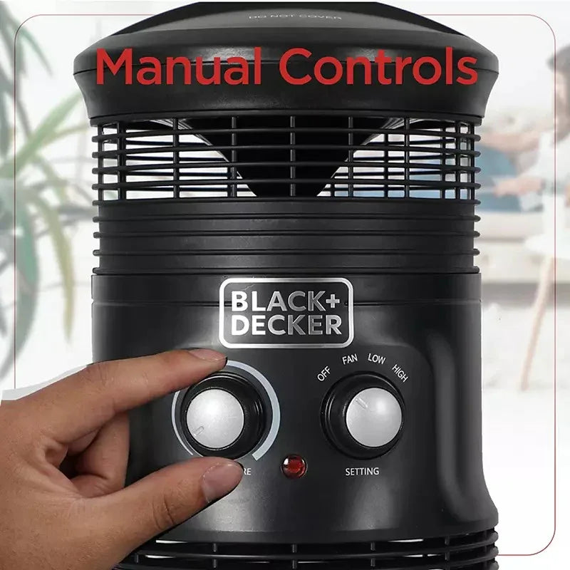 BLACK+DECKER 360° Surround Portable Space Heater with Fan
