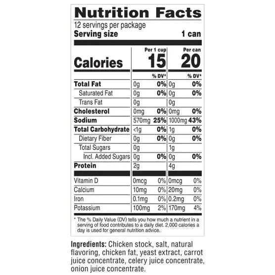 Swanson Chicken Broth 33% Less Sodium, 14.5 oz, 12-count - USA MEGA SHOP