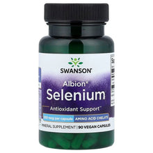 Selenium antioxidant support vegan capsule bottle, Albion 200 mcg, black cap