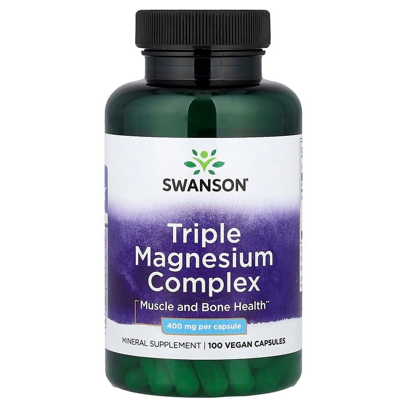 Swanson, Triple Magnesium Complex, 400 mg, Vegan Capsules