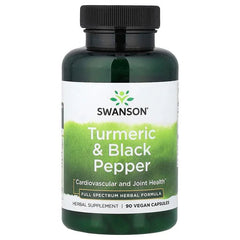 Swanson, Turmeric & Black Pepper, Veggie Capsules