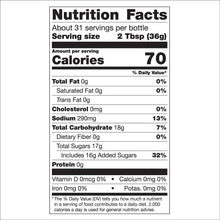 Barbecue sauce nutrition facts panel: 70 calories per serving, 290mg sodium