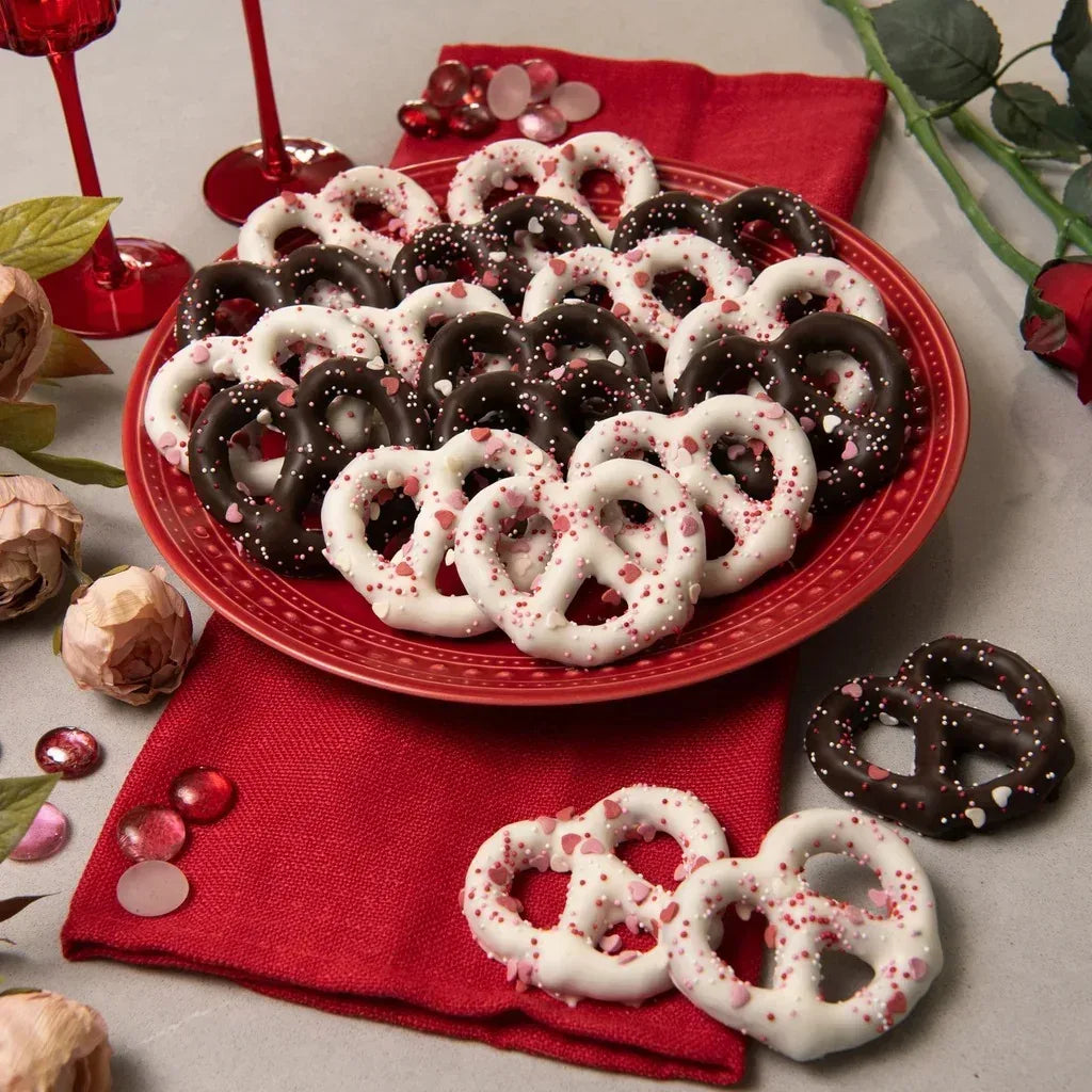 Sweet Penny, Valentine's Day White and Dark Chocolate Pretzel Assortment, 27 oz, 30-count