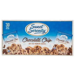 Sweet Serenity Bite Size Premium Cookies, Chocolate Chip, 2 oz, 30-count