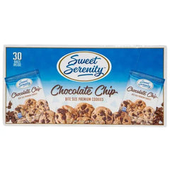 Sweet Serenity Bite Size Premium Cookies, Chocolate Chip, 2 oz, 30-count - USA MEGA SHOP