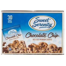 Sweet Serenity chocolate chip cookies box front, 30 inside