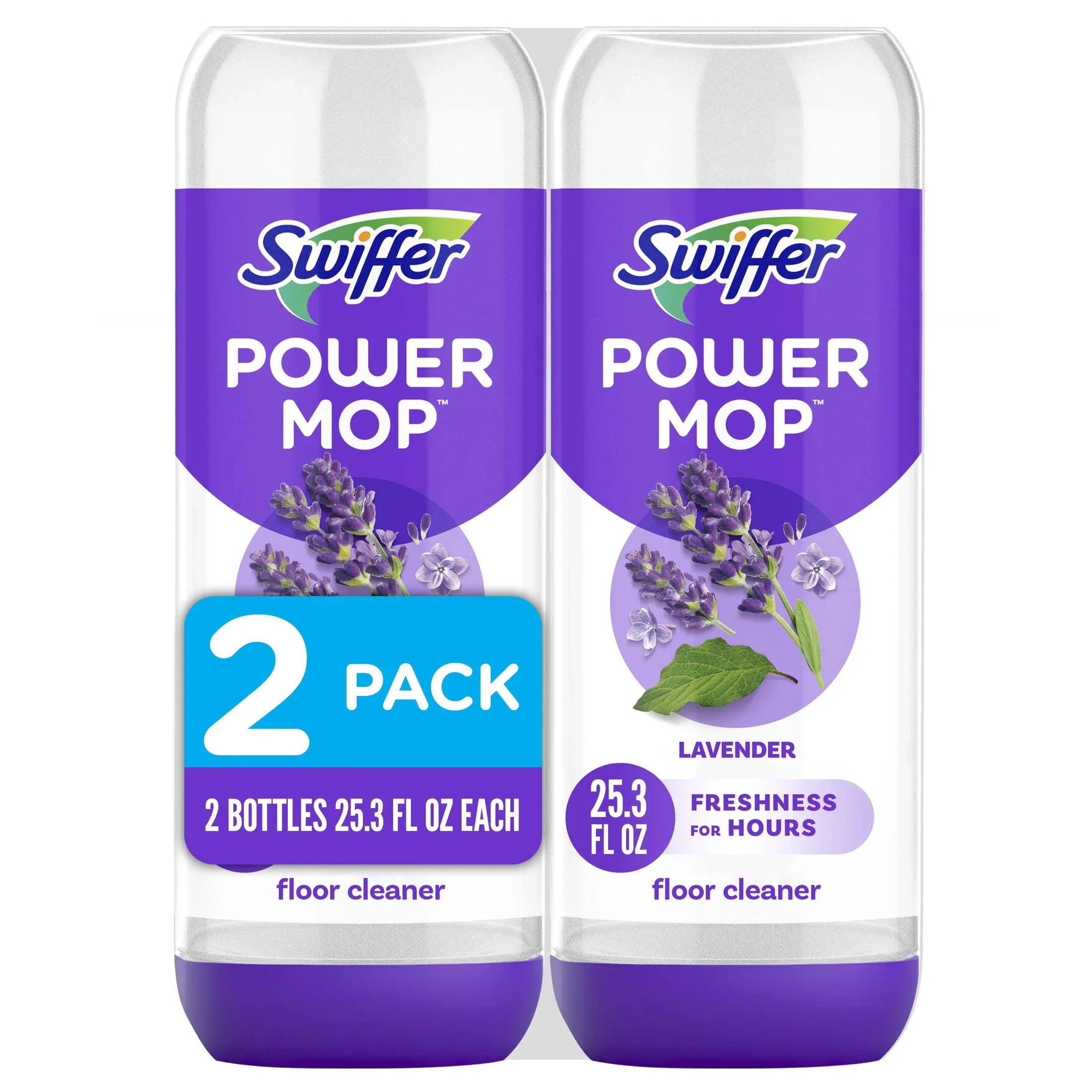 Swiffer Power Mop Refill Solution, Tile, Vinyl, Laminate, Wood, Floor Cleaner, Lavender, 50.6 fl oz - USA MEGA SHOP