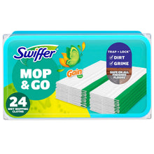 Swiffer Mop & Go wet mopping cloth refills, Gain scent, 24 count package