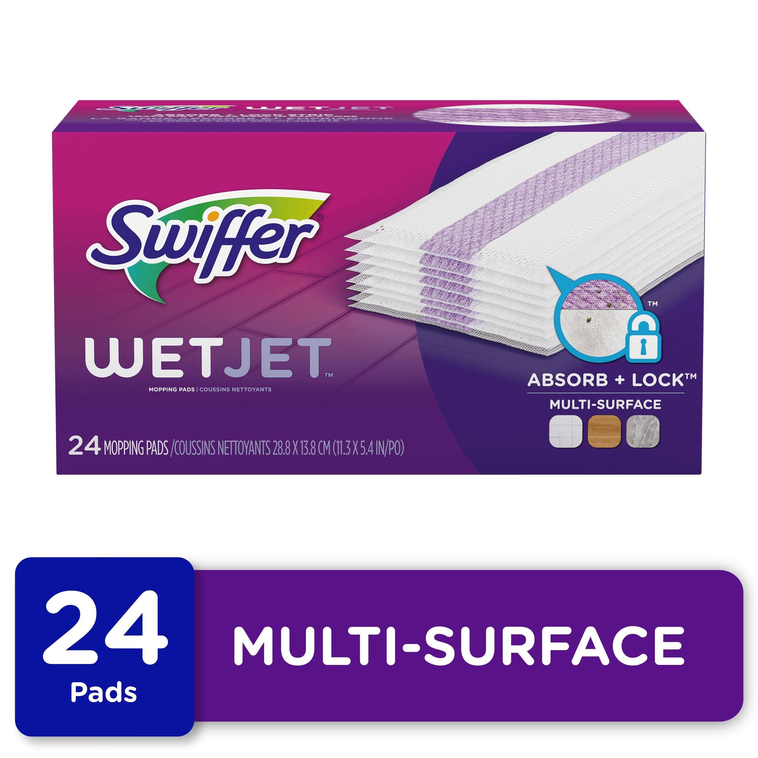 Swiffer Wet Jet Pad Refills, Unscented, 24 Count