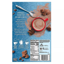 Swiss Miss hot cocoa mix box back panel with nutrition facts and ingredients