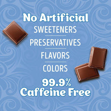 Hot cocoa mix label text: no artificial sweeteners, preservatives, flavors, colors
