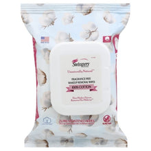 Swisspers fragrance-free makeup remover wipes, white cotton wipes pouch, 25 count