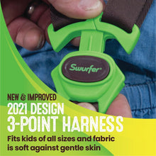 Swurfer green swing harness buckle with 3-point strap connectors