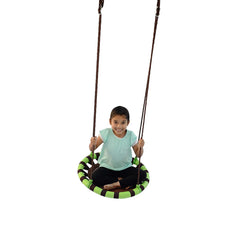 Swurfer Orbit 24" Tree Swing, Cool Feel Mesh Padded Saucer Swing Holds Up To 500 lbs