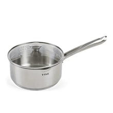 Stainless steel 3-quart sauce pan with lid and long handle, pour spouts