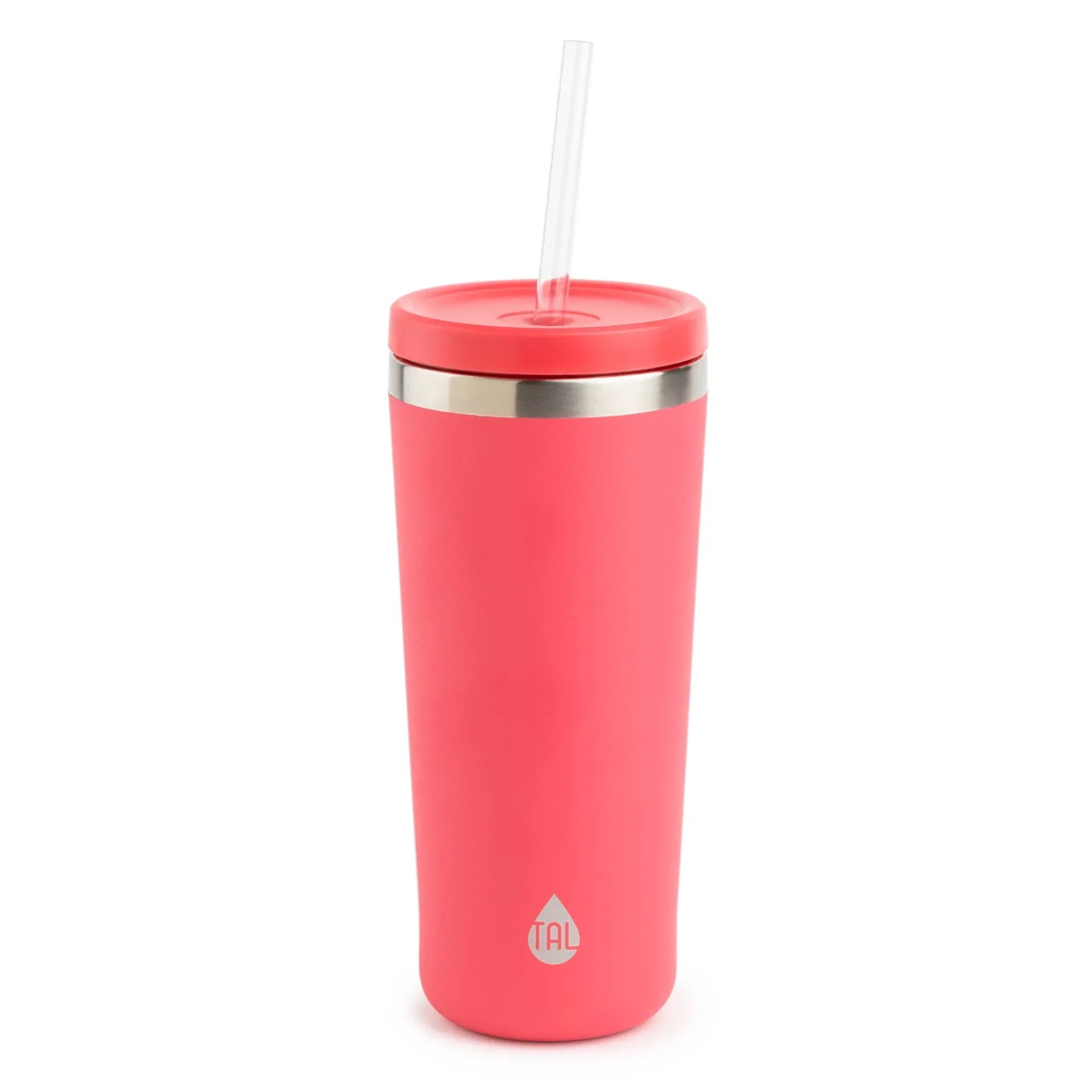 TAL Stainless Steel Ranger Tumbler with Straw 24oz, Pink