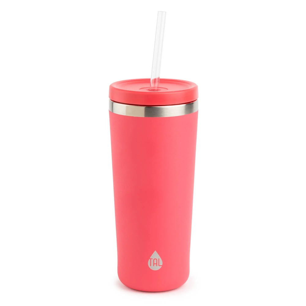 TAL Stainless Steel Ranger Tumbler with Straw 24oz, Pink - USA MEGA SHOP