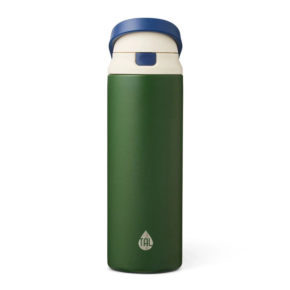 TAL 24oz Stainless Steel 2-in-1 Straw and Chug Water Bottle with Push Lid, Army - USA MEGA SHOP