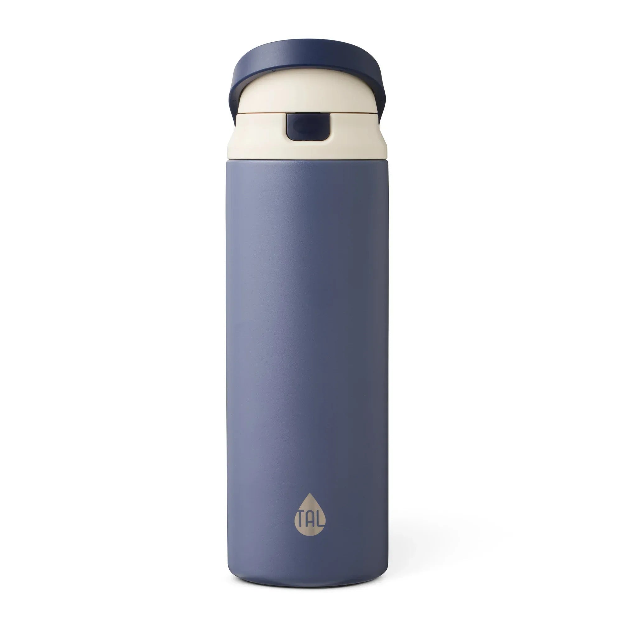 TAL 24oz Stainless Steel 2-in-1 Straw and Chug Water Bottle with Push Lid, Army