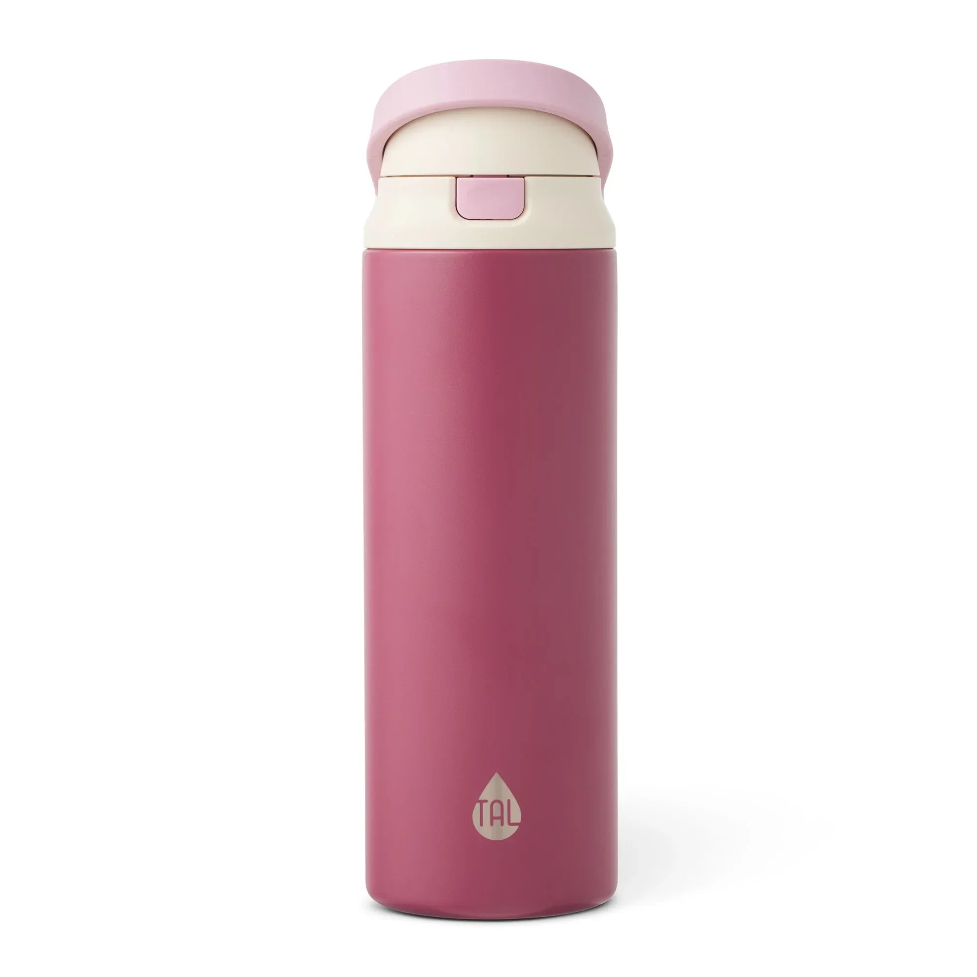TAL 24oz Stainless Steel 2-in-1 Straw and Chug Water Bottle with Push Lid, Army