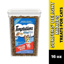 Surfer’s Delight Flavor cat treats tub, value size 16 oz, 16-ounce clear container