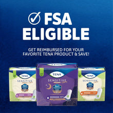 TENA Sensitive care incontinence pad variety boxes with FSA eligible badge