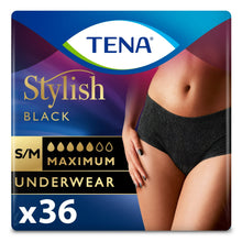 Black women’s underwear pack, S/M maximum, 36 count