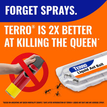 TERRO liquid ant bait station in clear blister pack with orange label graphics