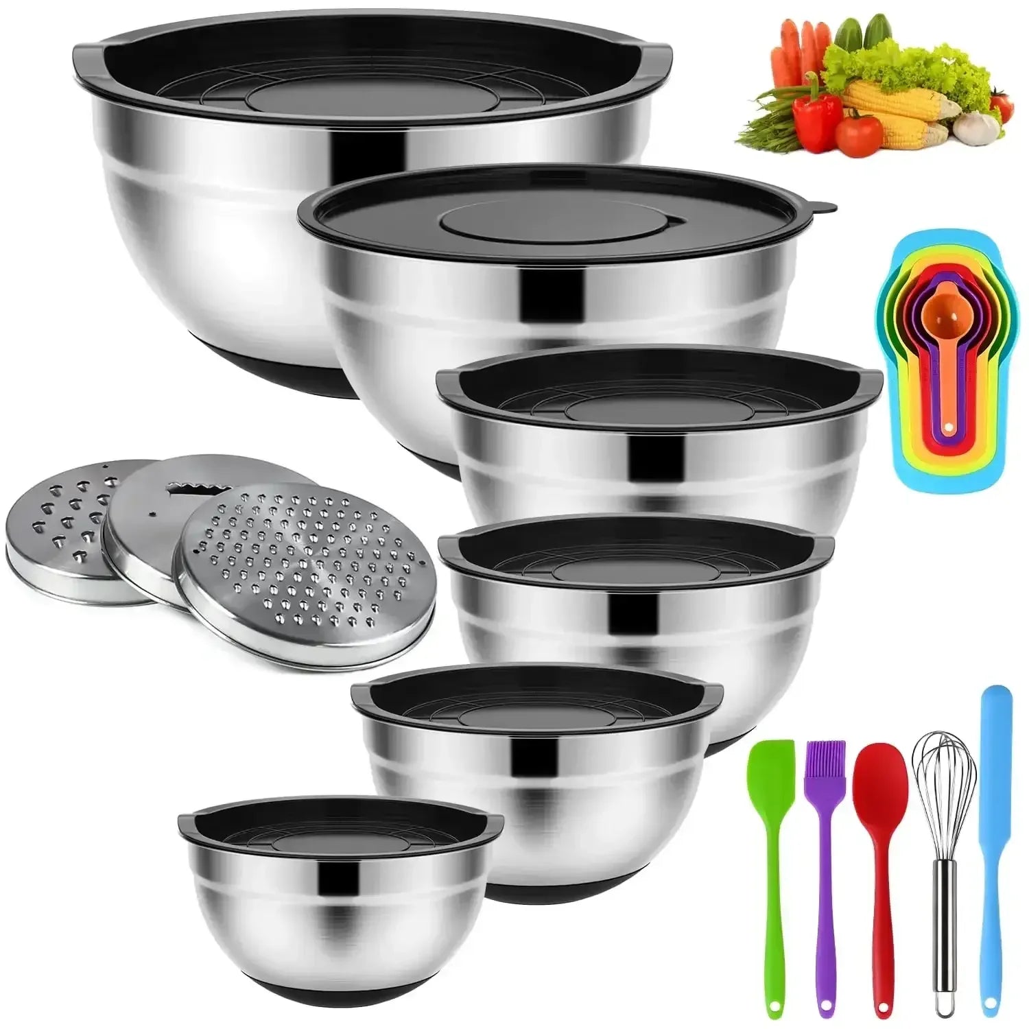 TINANA-Mixing-Bowls-Lids-20-Pcs-Stainless-Steel-Mixing-Bowls-Set-Rubber-Bottom-7-4-3-5-2-5-2-1-5_6835_13 - USA Mega Shop