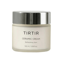 TIRTIR Ceramic Cream jar with silver lid and white container, 100 ml / 3.38 fl oz.